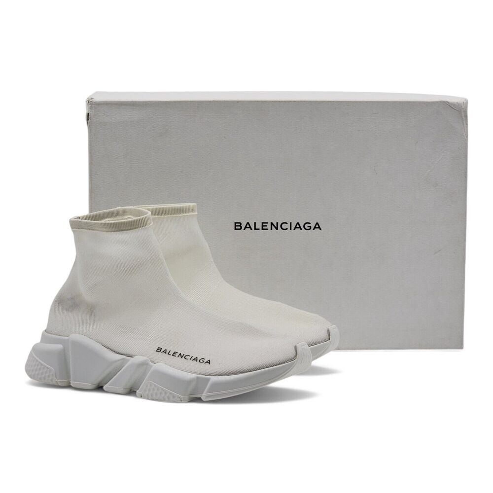 Balenciaga Mesh Fabric Speed Trainer Sneakers in White 36 6 US $895